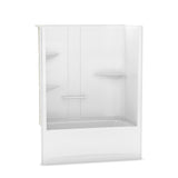 Camelia TS-6032 Acrylic Alcove Left-Hand Drain One-Piece Tub Shower in White