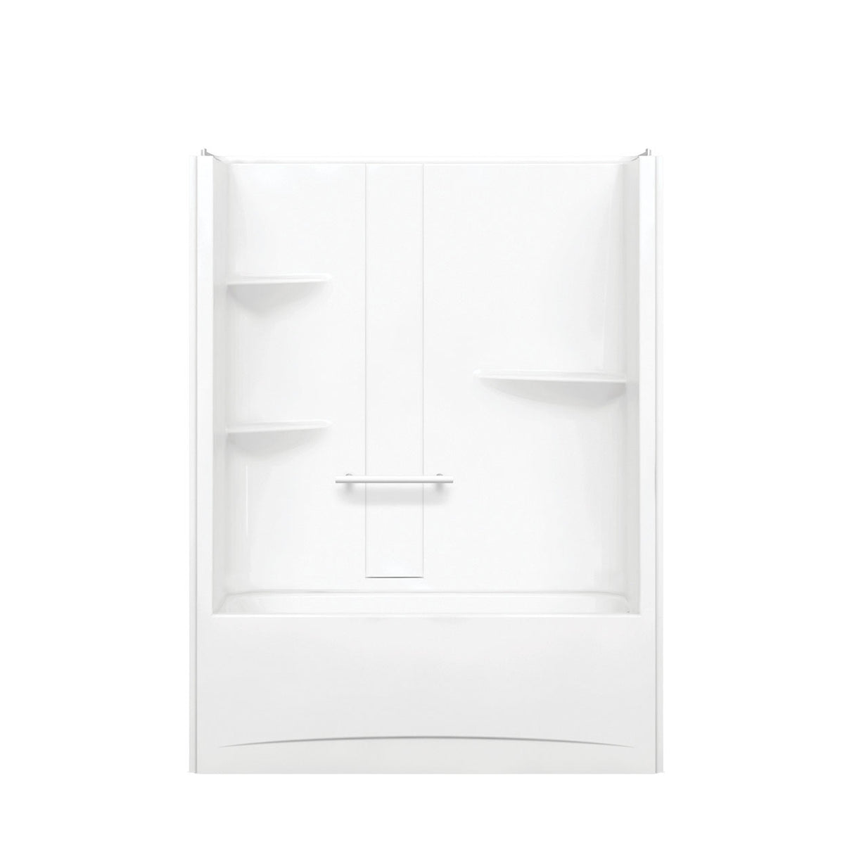 Camelia TS-6032 Acrylic Alcove Left-Hand Drain One-Piece Tub Shower in White