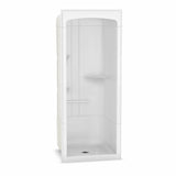 Camelia SHR-3636 Acrylic Alcove Center Drain Three-Piece Shower in White - No Seat