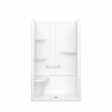 Camelia SH-4834 Acrylic Alcove Center Drain Two-Piece Shower in White