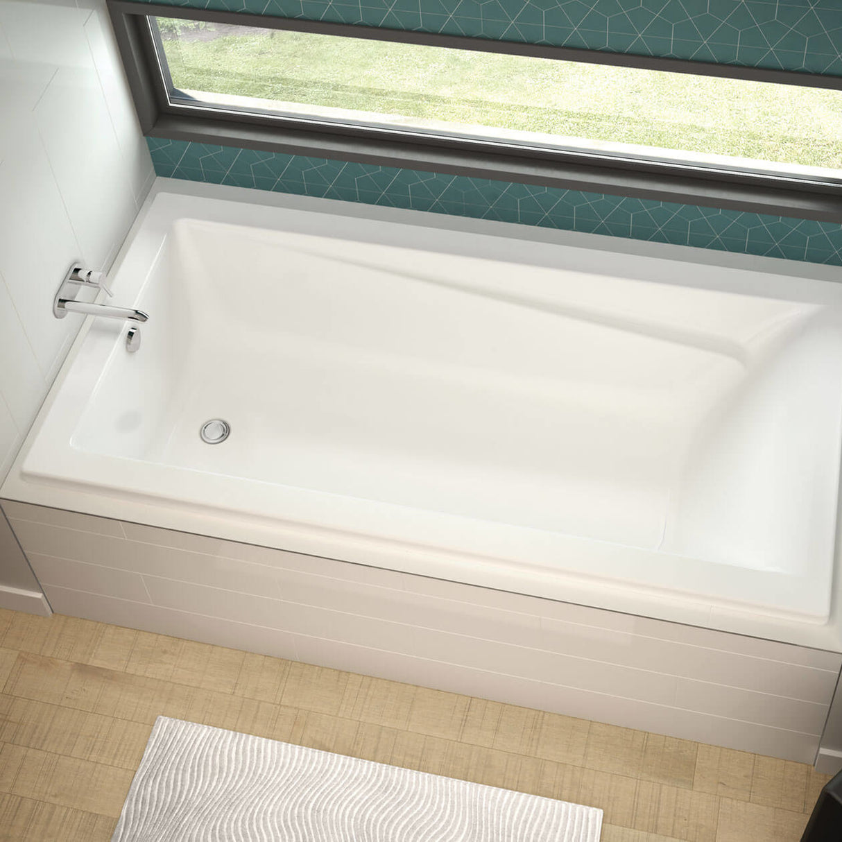 Exhibit 7236 Acrylic Drop-in End Drain Bathtub in White