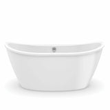 Delsia 6032 AcrylX Freestanding Center Drain Bathtub in White with White Skirt