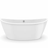 Delsia 6636 AcrylX Freestanding Center Drain Bathtub in White with White Skirt