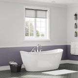 Delsia 6636 AcrylX Freestanding Center Drain Bathtub in White with White Skirt