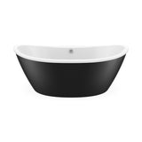 Delsia 6636 AcrylX Freestanding Center Drain Bathtub in White with White Skirt