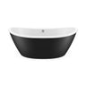 Delsia 6636 AcrylX Freestanding Center Drain Bathtub in White with White Skirt