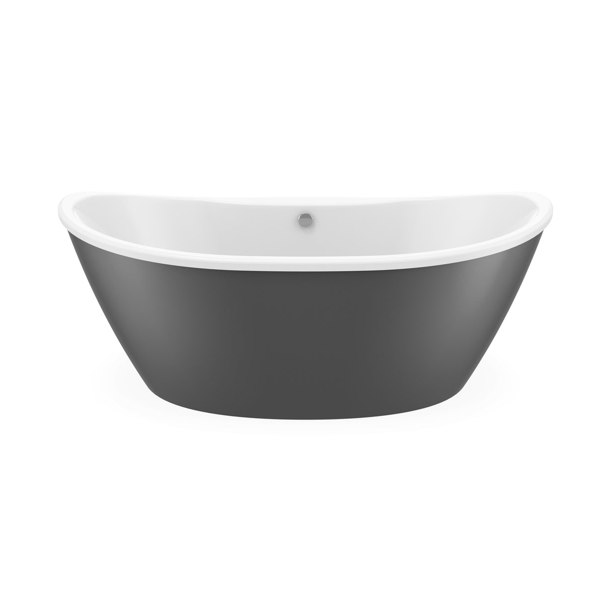 Delsia 6636 AcrylX Freestanding Center Drain Bathtub in White with White Skirt