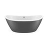 Delsia 6636 AcrylX Freestanding Center Drain Bathtub in White with White Skirt