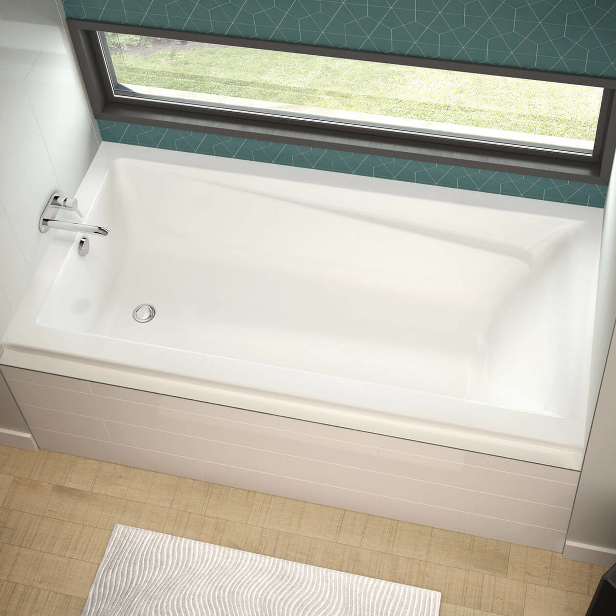 Exhibit 7232 IF Acrylic Alcove Left-Hand Drain Bathtub in White