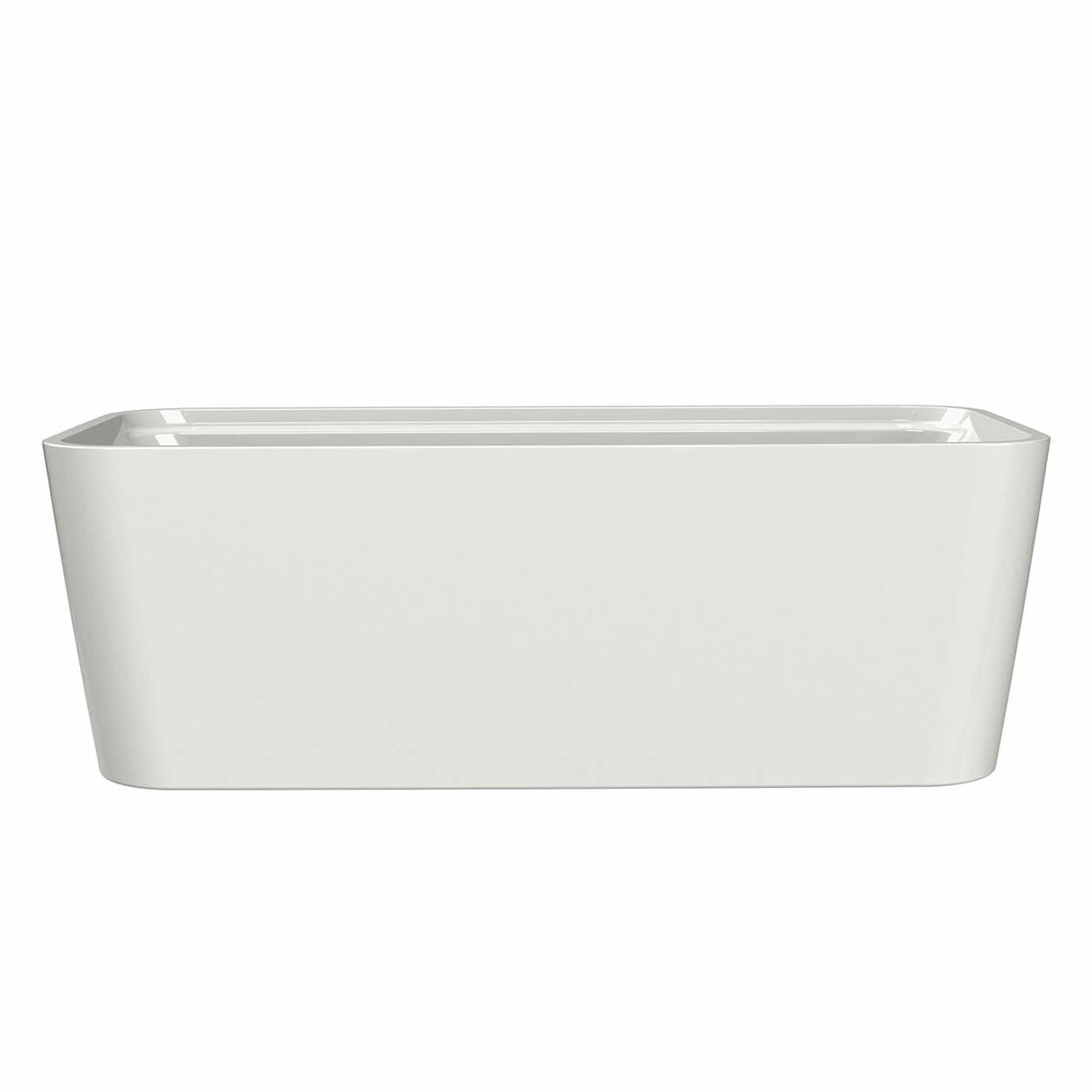 Oberto 6731 Acrylic Freestanding Center Drain Bathtub in White with White Skirt