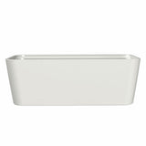 Oberto 6731 Acrylic Freestanding Center Drain Bathtub in White with White Skirt