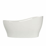 Joan 61 x 32 Acrylic Freestanding End Drain Bathtub in White with White Skirt