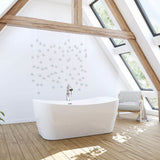 Villi 65 x 32 Acrylic Freestanding Center Drain Bathtub in White with White Skirt