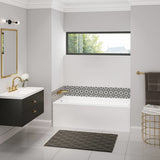 Bosca 6030 IFS Acrylic Alcove Left-Hand Drain Bathtub in White