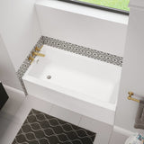 Bosca 6030 IFS AFR Acrylic Alcove Left-Hand Drain Bathtub in White