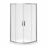 Sakura Acrylic Shower Kit in White with Clear glass in Chrome