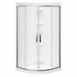 Sakura Acrylic Shower Kit in White with Clear glass in Chrome