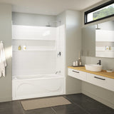 NexTile 6030 Direct-to-Stud Four-Piece Alcove Tub Wall Kit in White