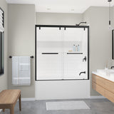 NexTile 6030 Direct-to-Stud Four-Piece Alcove Tub Wall Kit in White