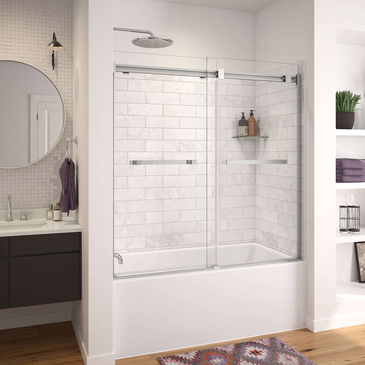 Nomad 6032 AFR AcrylX Alcove Left-Hand Drain Bathtub in White