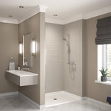 Outlook Base 4836 AcrylX Alcove Shower Base with Center Drain in White