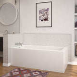 Nomad Corner 6030 AFR AcrylX Corner Left-Hand Drain Bathtub in White