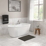 Emica 5832 AcrylX Freestanding Center Drain Bathtub in White with White Skirt
