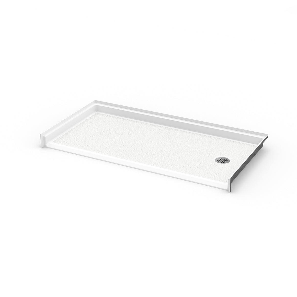 Outlook Base 6030 AcrylX Alcove Shower Base with Right-Hand Drain in White