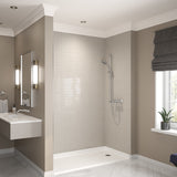 Outlook Base 6030 AcrylX Alcove Shower Base with Left-Hand Drain in White