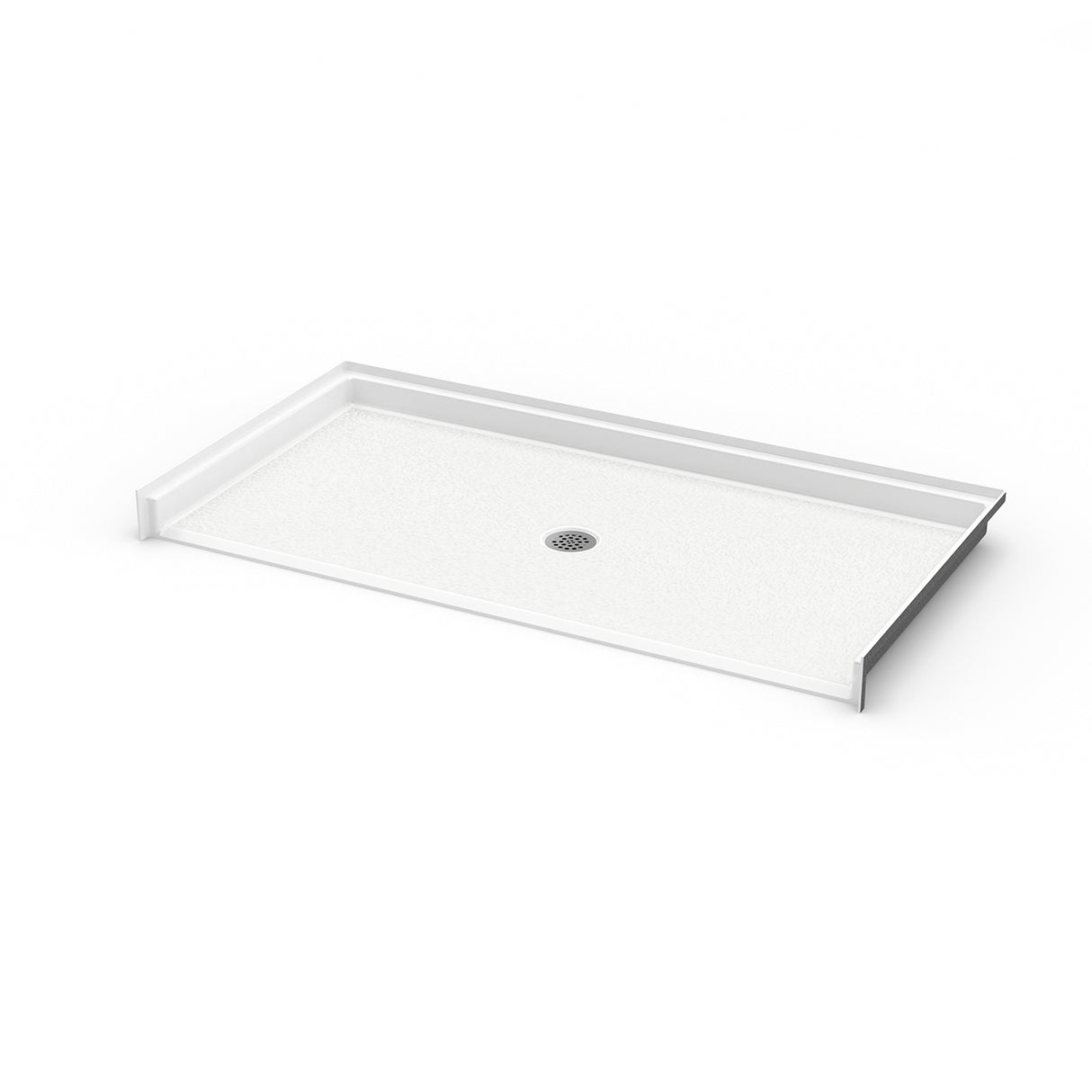Outlook Base 6238 AcrylX Alcove Shower Base with Center Drain in White