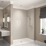 Outlook Base 6238 AcrylX Alcove Shower Base with Center Drain in White