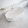 Tosca 6732 Acrylic Freestanding Center Drain Bathtub in White with White Skirt