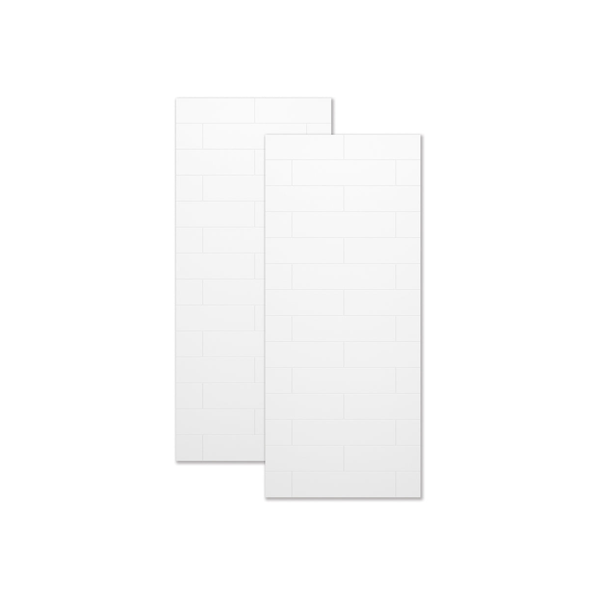 Denso 36 in. Solid Surface Glue up Two-Piece Wall Kit in White