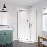 Denso 42 in. Solid Surface Glue up Two-Piece Wall Kit in White