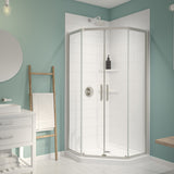 Denso 42 in. Solid Surface Glue up Two-Piece Wall Kit in White