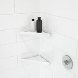 Denso 42 in. Solid Surface Glue up Two-Piece Wall Kit in White