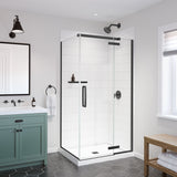 Denso 42 in. Solid Surface Glue up Two-Piece Wall Kit in White