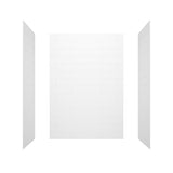 Denso 62 in. Solid Surface Glue up Back Wall in White