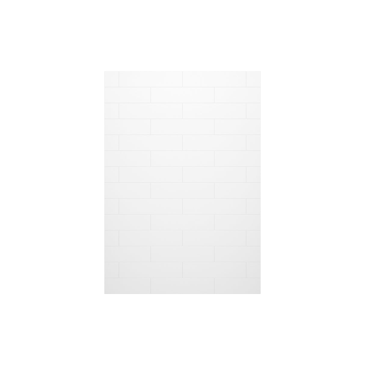 Denso 62 in. Solid Surface Glue up Back Wall in White