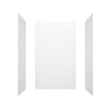 Denso 50 in. Solid Surface Glue up Back Wall in White