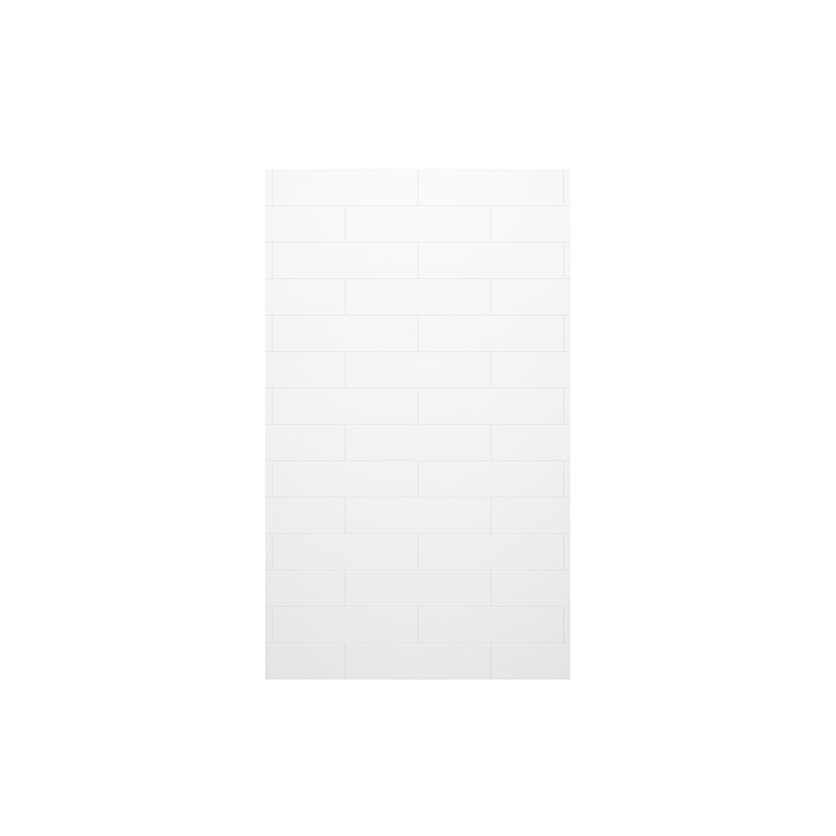 Denso 50 in. Solid Surface Glue up Back Wall in White