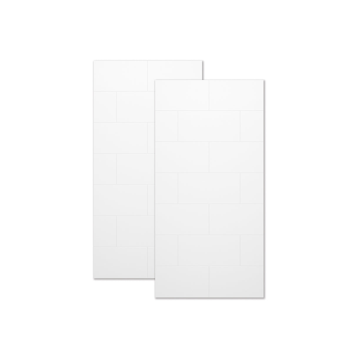 Denso 42 in. Solid Surface Glue up Two-Piece Wall Kit in White