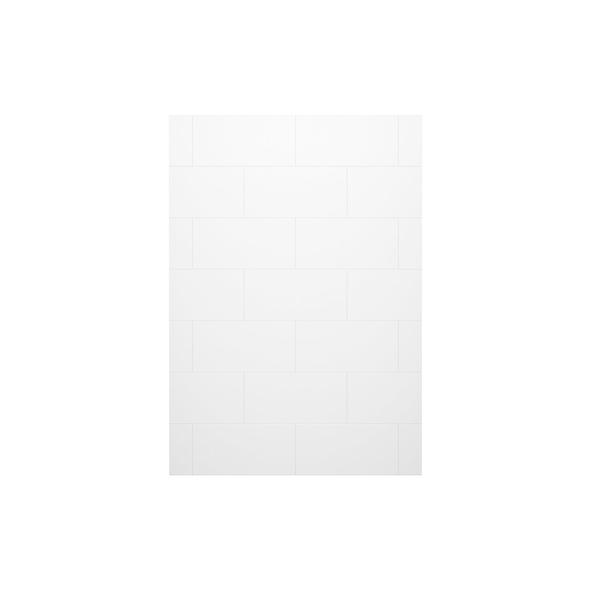 Denso 62 in. Solid Surface Glue up Back Wall in White