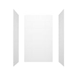 Denso 50 in. Solid Surface Glue up Back Wall in White