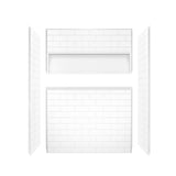 NexTile 6032 Direct-to-Stud Four-Piece Alcove Shower Wall Kit in White