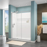NexTile 6032 Direct-to-Stud Four-Piece Alcove Shower Wall Kit in White