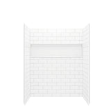 NexTile 6032 Direct-to-Stud Four-Piece Alcove Shower Wall Kit in White