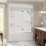 Camelia TSR-6032 Acrylic Alcove Right-Hand Drain Three-Piece Tub Shower in White