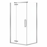Link Curve Rectangular 42 x 34 x 75 in. 8mm Pivot Shower Door for Corner Installation with Clear glass in Chrome