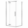 Link Curve Rectangular 42 x 34 x 75 in. 8mm Pivot Shower Door for Corner Installation with Clear glass in Chrome